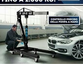 WERKTHOR żuraw warsztatowy 2 t – składany hydrauliczny dźwig do silnika, 6 kółek – zdjęcie 5