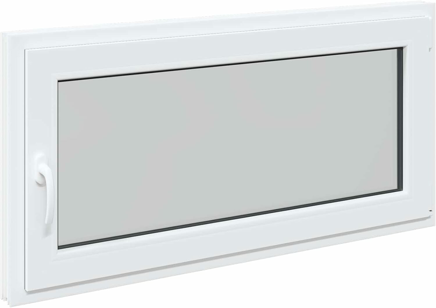vidaXL okno RISOR 120 x 60 cm – PVC i szkło, uchylno-rozwierane, białe
