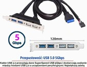 NFHK NF-U3-066-U2 – śledź PCI z 4 portami USB 2.0 i 3.0, kabel 50 cm – zdjęcie 2