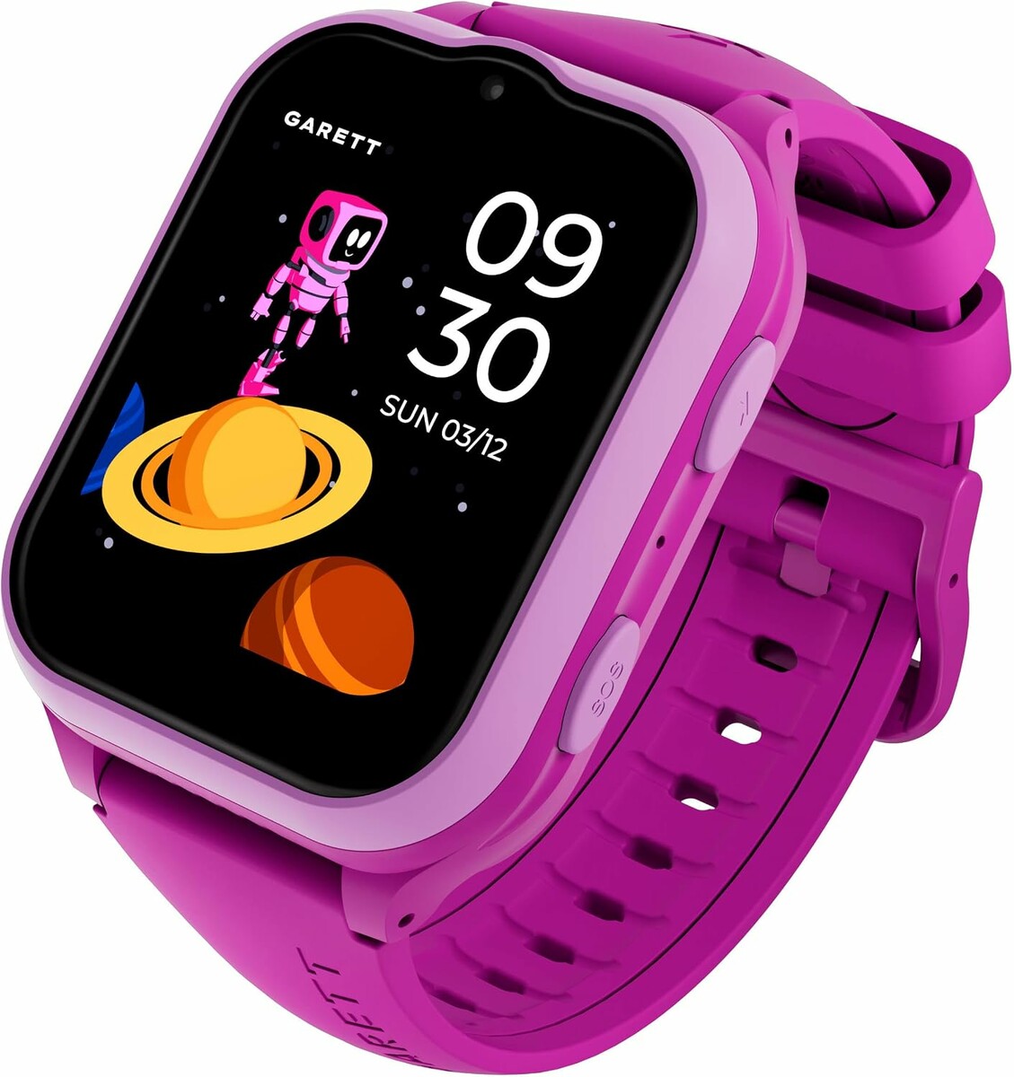 Garett Kids eSIM 4G – smartwatch dla dzieci z GPS i rozmowami wideo, różowy