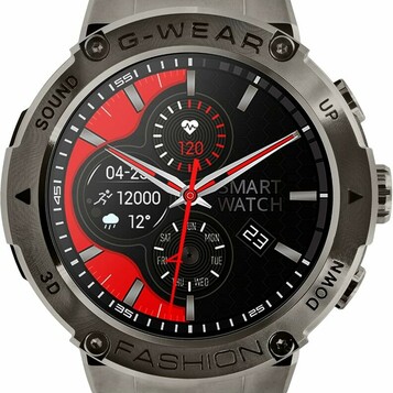 Watchmark G-Wear – smartwatch z ekranem AMOLED, czarny