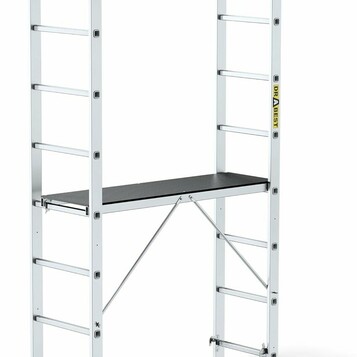 DRABEST BASIC 2x8 – aluminiowe rusztowanie jezdne z podestem 33x114 cm