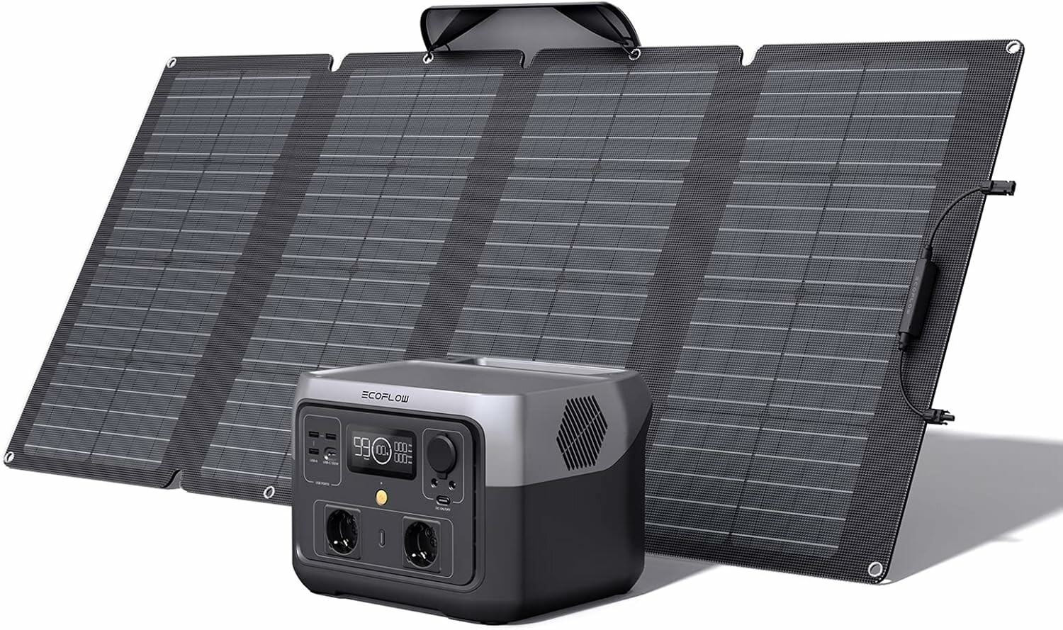 EcoFlow RIVER 2 Max 512 Wh z panelem 160 W – przenośna elektrownia solarna 1000 W