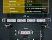Fxlpower FXL-125-42Y – magnetyczna lampa ostrzegawcza LED 12–24 V, żółta – zdjęcie 5