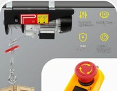 HUOMMG – elektryczna wciągarka linowa 230 V 125/250 kg z pilotem (mini winda) – zdjęcie 4