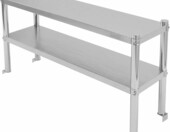 Mega-M nadstawka na stół gastronomiczny 120 x 30 x 60 cm – 2 półki, stal nierdzewna – zdjęcie 1
