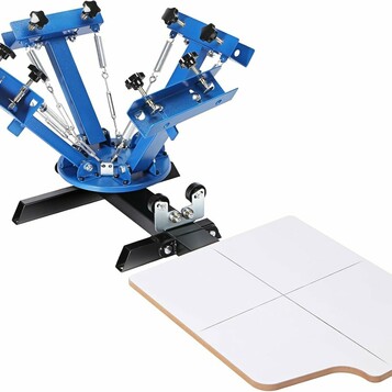 VEVOR maszyna do sitodruku 4 kolory 1 stacja, 54 x 45 cm – prasa sitodrukowa