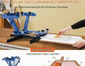 VEVOR maszyna do sitodruku 4 kolory 1 stacja, 54 x 45 cm – prasa sitodrukowa – zdjęcie 2