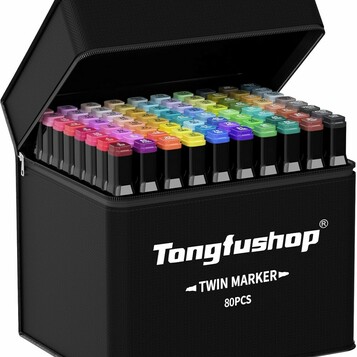 Komplet 80 markerów alkoholowych Tongfushop (stan nowy)