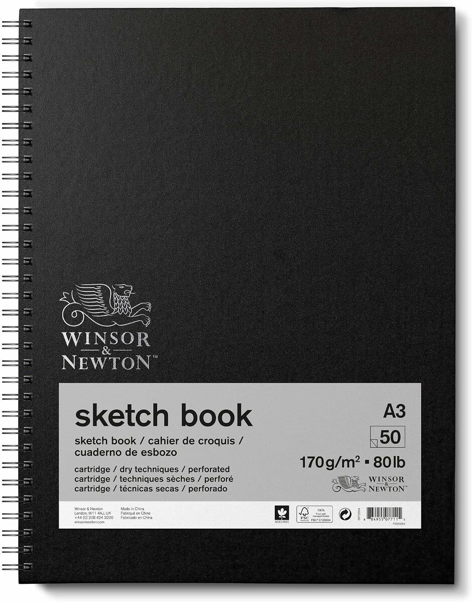 Winsor & Newton szkicownik spiralny A3, 50 arkuszy 170 g/m²
