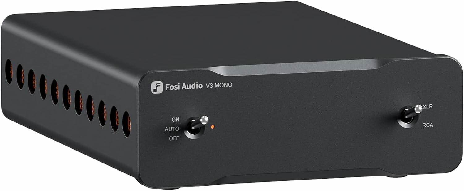Fosi Audio V3 Mono – monoblokowa końcówka mocy klasy D 240 W, XLR/RCA