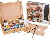Talens Van Gogh zestaw 10 farb olejnych po 40 ml w drewnianym pudełku z paletą – zdjęcie 5