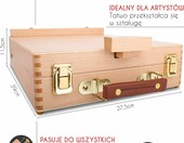 Zenacolor zestaw do malowania w drewnianej walizce – 24 farby, pędzle, płótno – zdjęcie 3