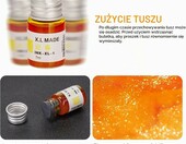 AOKUY zestaw 12 kolorowych atramentów do kaligrafii ze złotym pyłem – butelki po 7 ml – zdjęcie 4