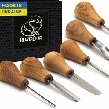 Komplet 6 dłut do rzeźbienia BeaverCraft SC05 (stan nowy)