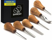 BeaverCraft SC05 – zestaw 6 dłut do rzeźbienia w drewnie, stal węglowa – zdjęcie 1