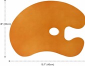 MEEDEN 2 × drewniana paleta malarska 40 × 30 cm z otworem na kciuk – zdjęcie 2