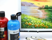 Artecho zestaw farb akrylowych Professional 12 × 500 ml – szybkoschnące, 12 kolorów – zdjęcie 5