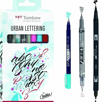 Komplet 6 pisaków Tombow Urban Lettering (stan nowy)
