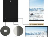 RLAVBL zestaw 6 czarnych ramek na plakaty 40x60 cm – gotowe ramy ścienne – zdjęcie 3