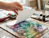 QWORK żelowa płyta do monotypii 21 x 29,7 cm – wielokrotnego użytku, do druku płaskiego – zdjęcie 4