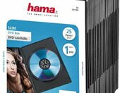 Hama 00051182 – cienkie pudełka slim na płyty DVD, 25 sztuk, czarne – zdjęcie 1