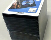 Hama 00051182 – cienkie pudełka slim na płyty DVD, 25 sztuk, czarne – zdjęcie 3
