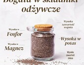 Sevenhills Wholefoods organiczne nasiona chia 1 kg – surowe, certyfikat bio – zdjęcie 2