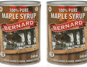 MapleFarm syrop klonowy klasy A Dark 2 x 540 ml – kanadyjski, w puszkach – zdjęcie 1