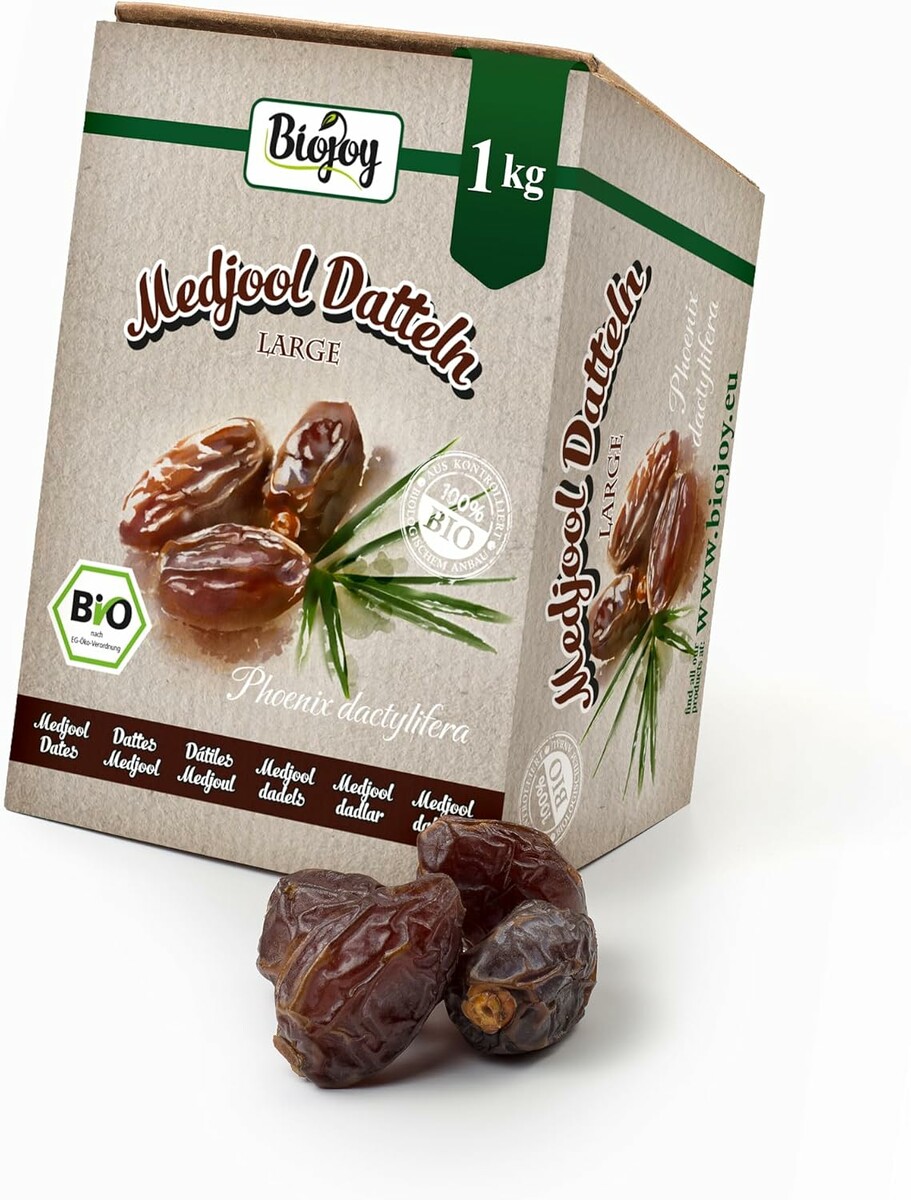 Biojoy BIO daktyle Medjool 1 kg – suszone, całe, z pestką