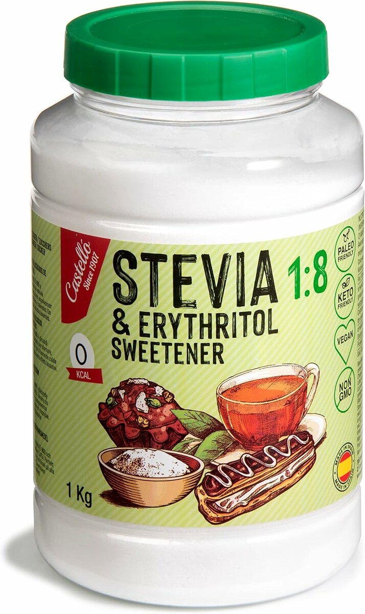 Castello since 1907 słodzik stevia + erytrytol 1:8, 1 kg – zamiennik cukru
