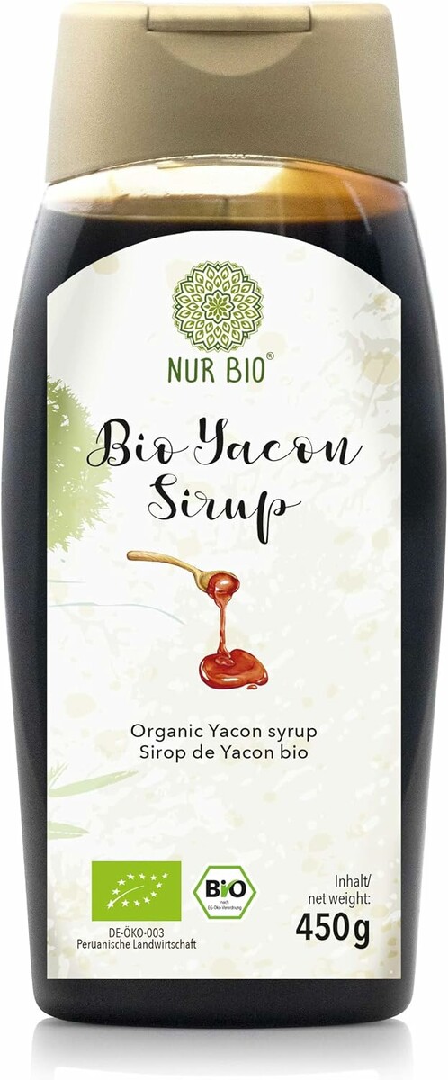 NurBio syrop Yacon Bio 450 g – naturalny syrop słodzący z korzenia yacon