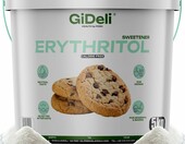 GiDeli erytrytol 5 kg – krystaliczny zamiennik cukru w wiaderku – zdjęcie 1