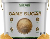 GiDeli cukier trzcinowy nierafinowany 5 kg – brązowy, w wiaderku – zdjęcie 1