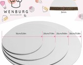 Wenburg podkładki pod tort okrągłe 4 szt., 3 mm, złote i srebrne – zdjęcie 3