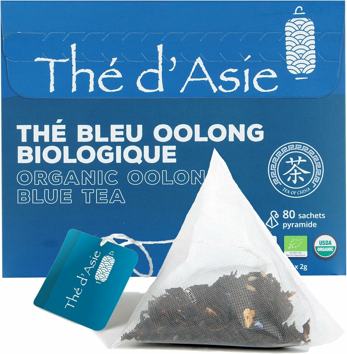 Khla organiczna herbata oolong niebieska – 80 torebek piramidek