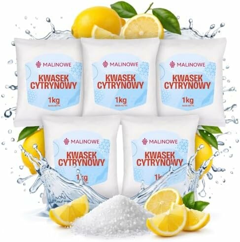 Malinowe kwasek cytrynowy spożywczy E330 – 5 × 1 kg