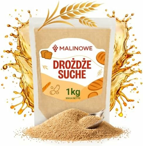 Malinowe drożdże piekarskie suche instant 1 kg