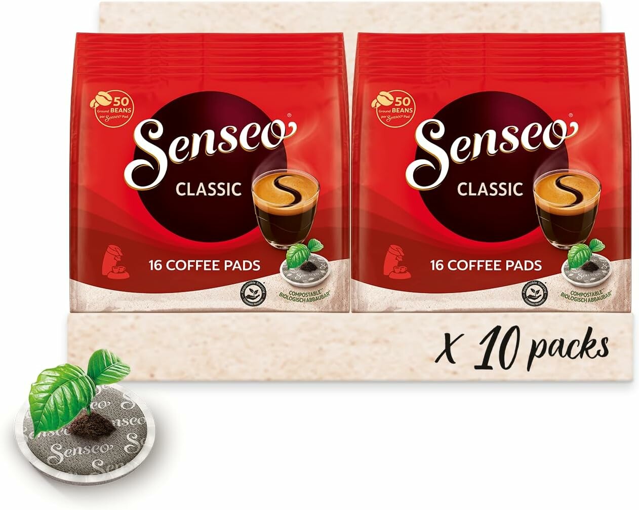 Senseo Classic – 160 saszetek (10 x 16) kawy do ekspresów Senseo
