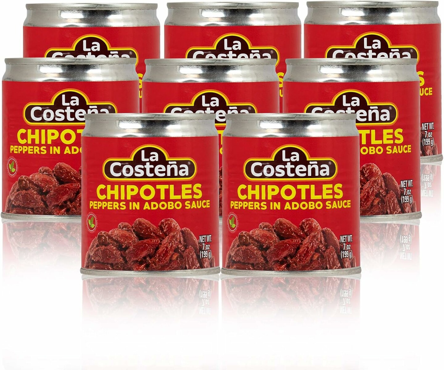 La Costeña Chipotle Chili w sosie adobo – 8 puszek po 199 g