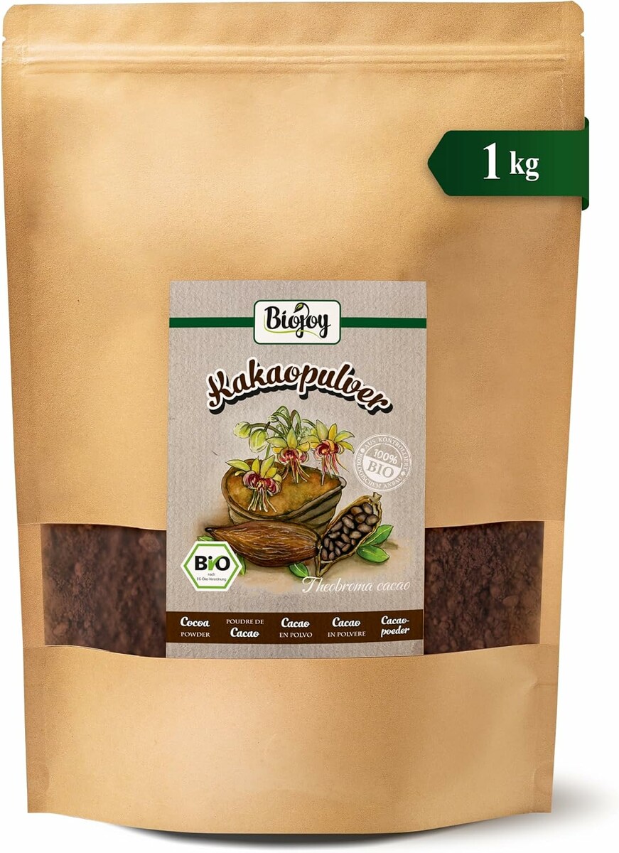 Biojoy kakao BIO w proszku 1 kg – naturalne, bez dodatku cukru