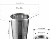 UNIDEAL zaparzacz do herbaty ze stali nierdzewnej – 2 sitka z pokrywką – zdjęcie 3