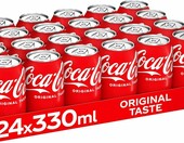 Coca-Cola Original – napój gazowany, 24 puszki po 330 ml – zdjęcie 1
