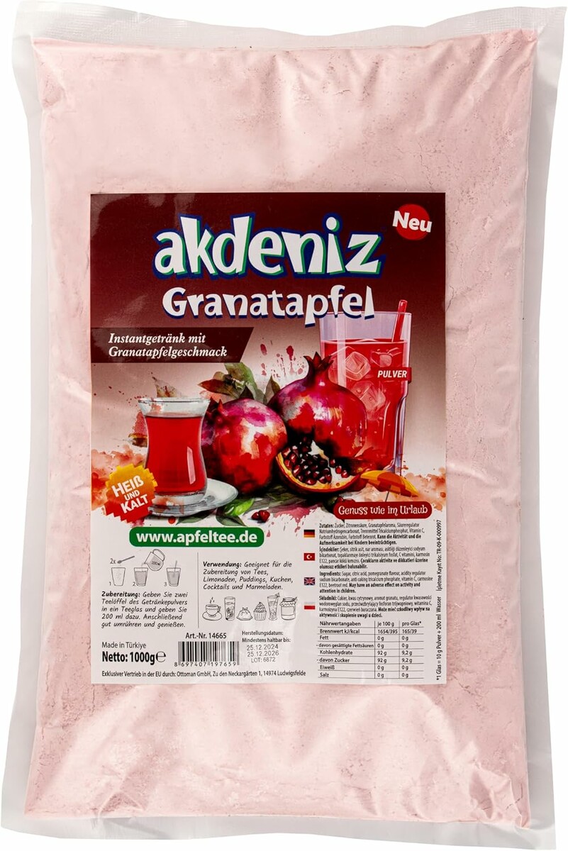 Akdeniz napój w proszku o smaku granatu – turecka herbata instant, 1 kg