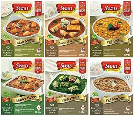 Indyjskie gotowe dania wegetariańskie – zestaw mix 6 saszetek po 280 g