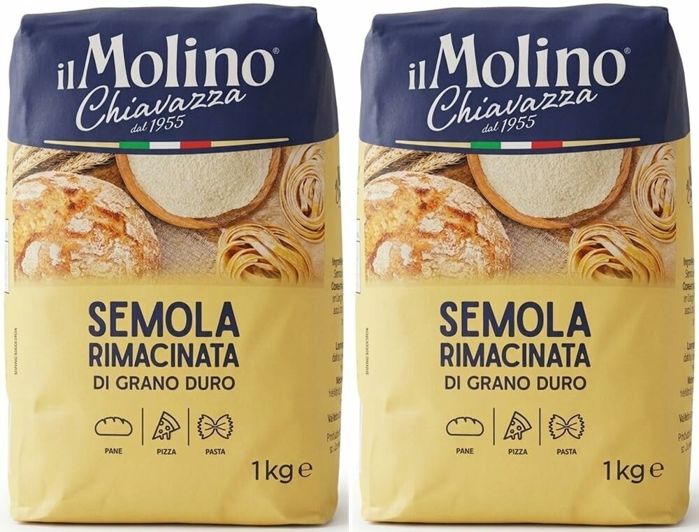 Il Molino Chiavazza mąka pszenna z durum 2 x 1 kg – włoska mąka do chleba i pizzy