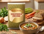 Malinowe soczewica zielona 1 kg – suszone nasiona roślin strączkowych – zdjęcie 4