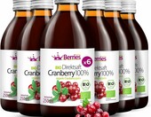 Berries Polska BIO sok z żurawiny 6 x 250 ml – tłoczony na zimno, nie z koncentratu – zdjęcie 1