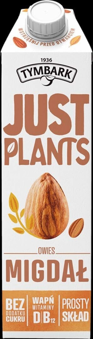 Tymbark Just Plants napój owsiano-migdałowy 1 l – mleko roślinne