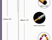 Morneve słomki ze stali nierdzewnej 8 szt. – wielokrotnego użytku, 21,5 cm, ze szczotką – zdjęcie 2